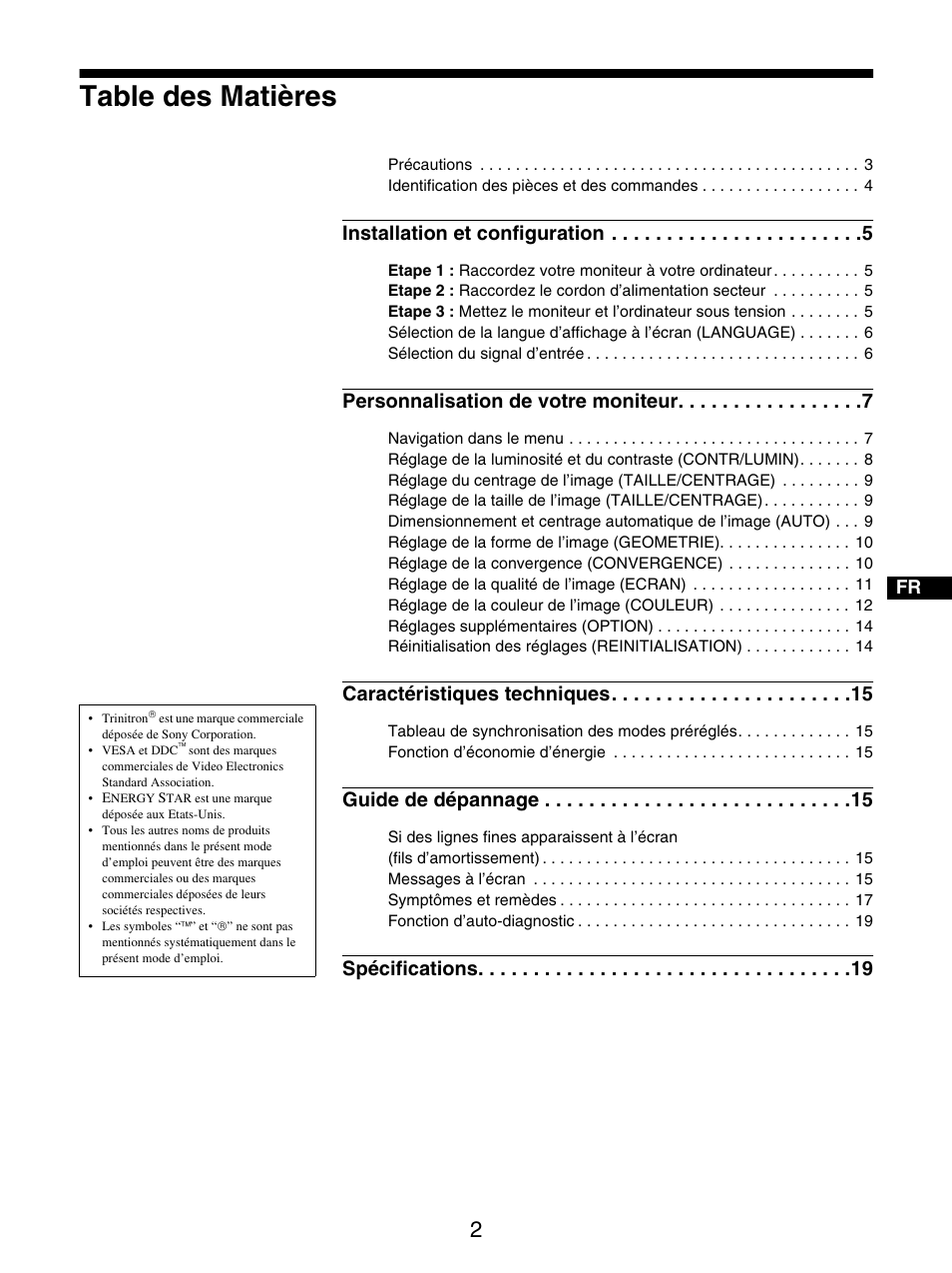 Sony GDM-5510 User Manual | Page 20 / 186