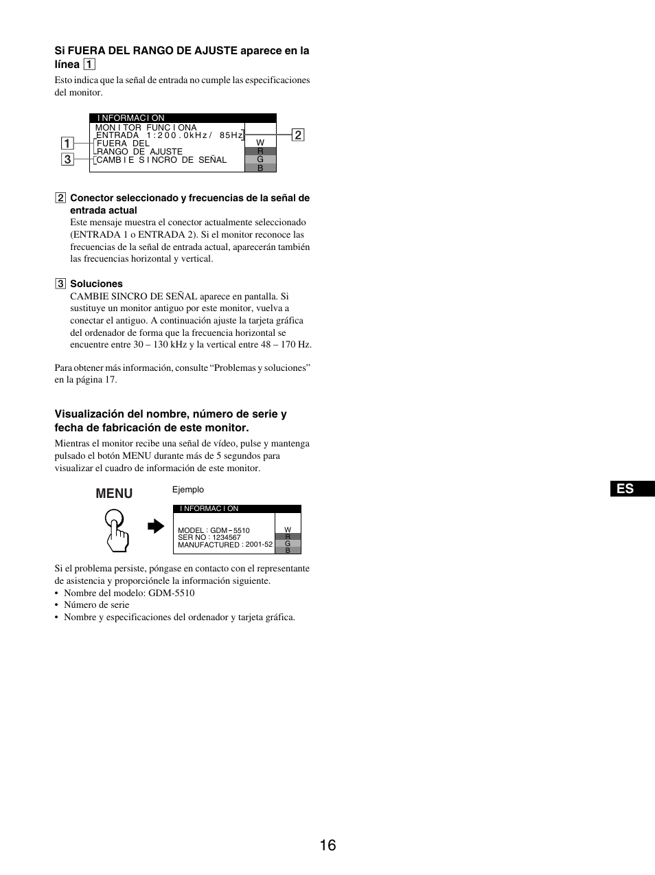 Menu | Sony GDM-5510 User Manual | Page 88 / 186