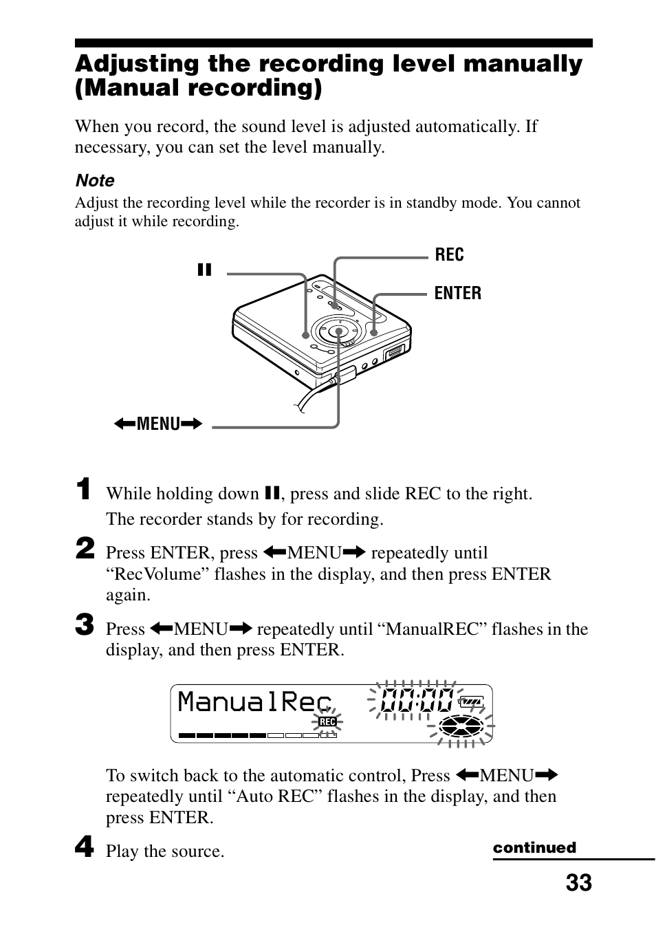 Manualrec | Sony MZ-G750DPC User Manual | Page 33 / 76