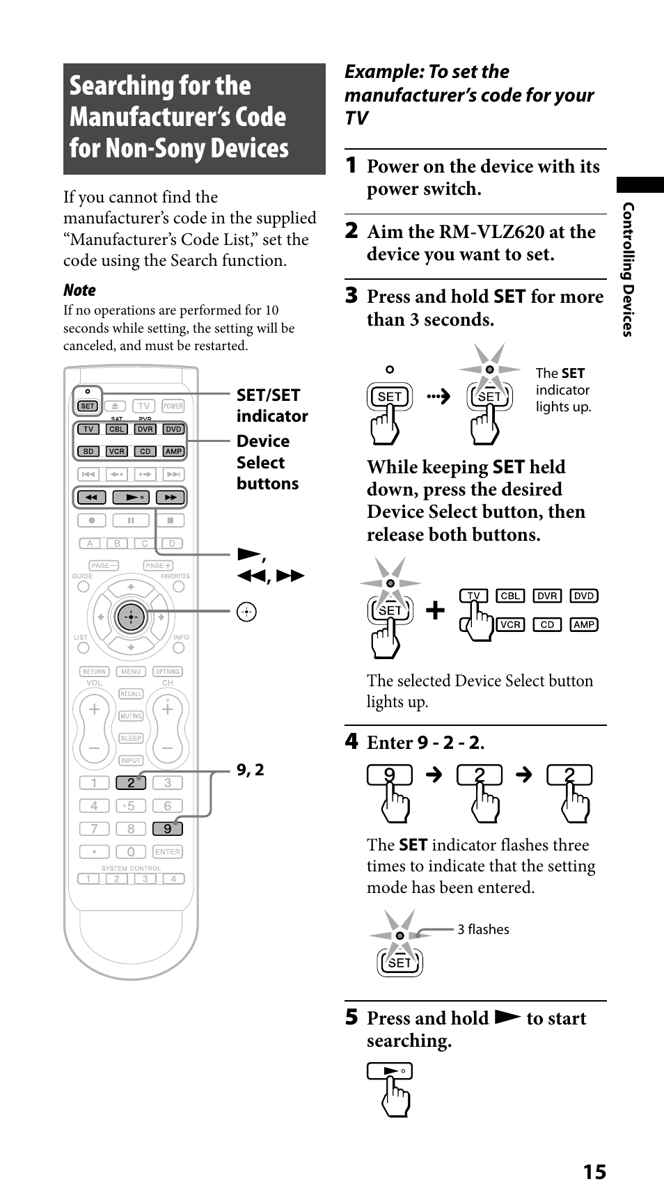 Sony RM-VLZ620 User Manual | Page 15 / 52
