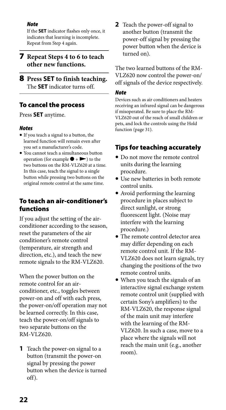 Sony RM-VLZ620 User Manual | Page 22 / 52
