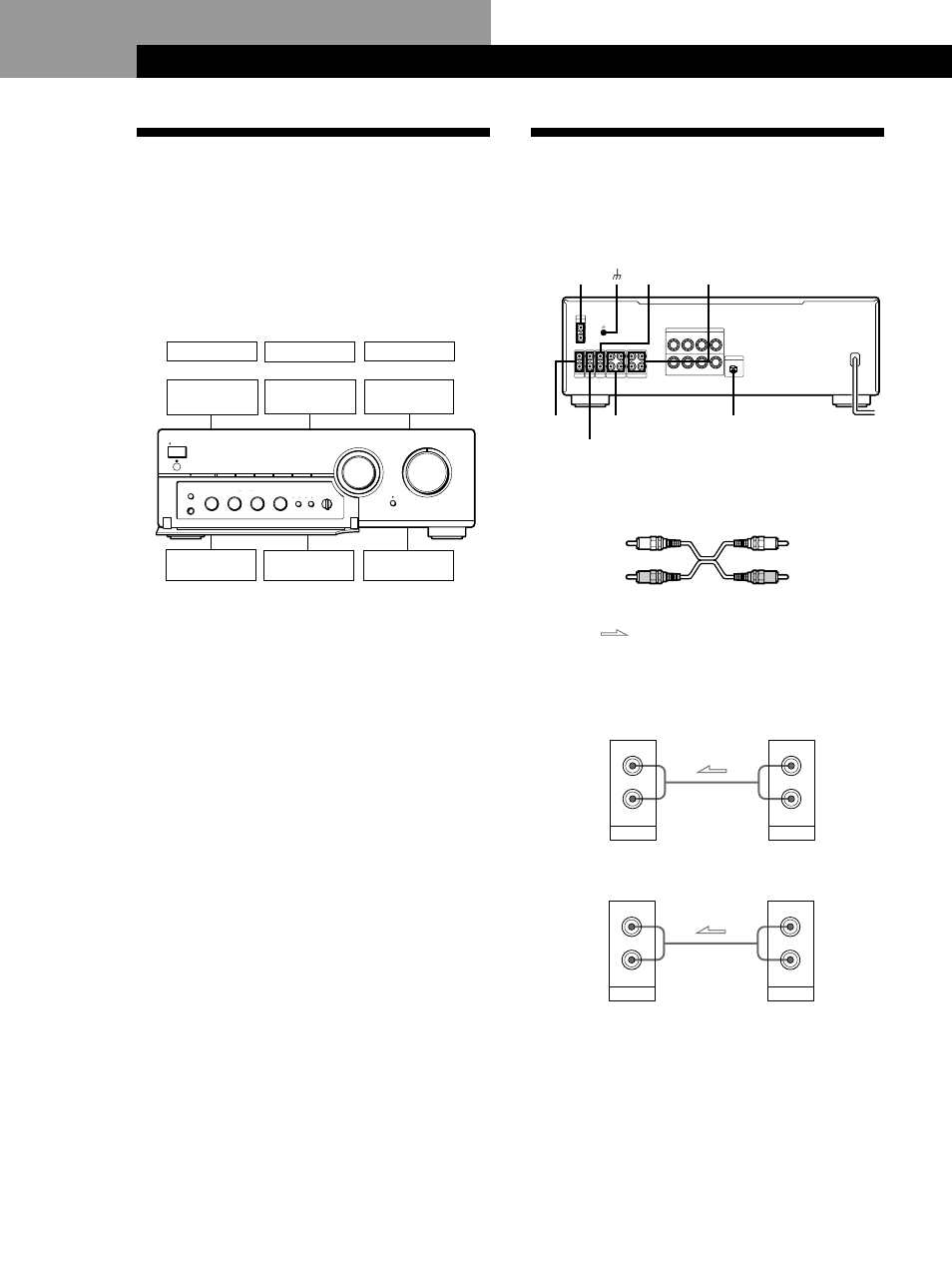 Getting getting started, Hookup overview, Audio component hookups | Getting started 4, Overview, Hookups, Getting started, Before you get started, Protection phones speakers a • • • • off a, 10 tone subsonic eon link | Sony TA-FB740R User Manual | Page 4 / 44