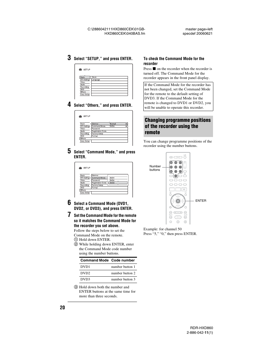 Sony RDR-HXD860 User Manual | Page 20 / 124