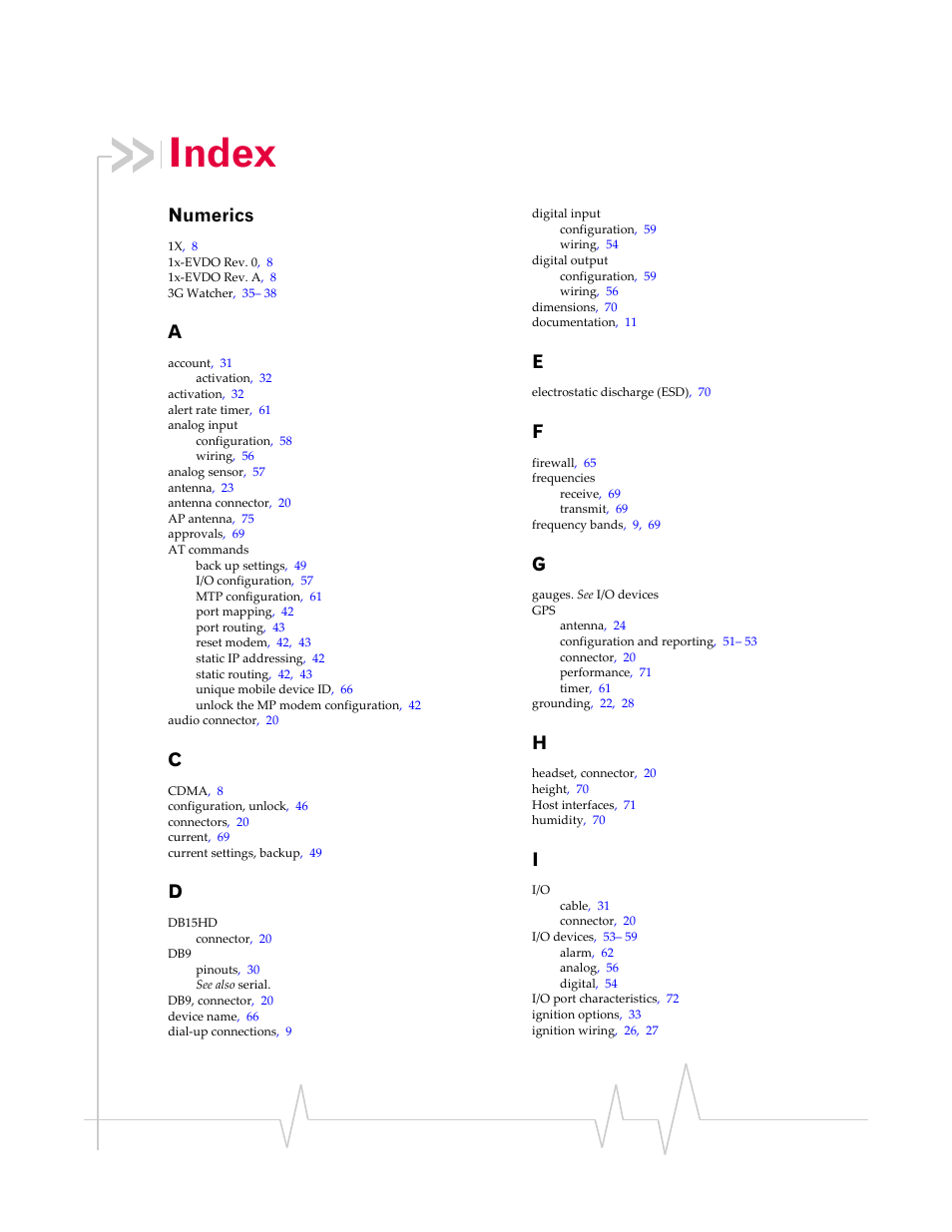 Numerics, Index | Sony MP595 User Manual | Page 83 / 88