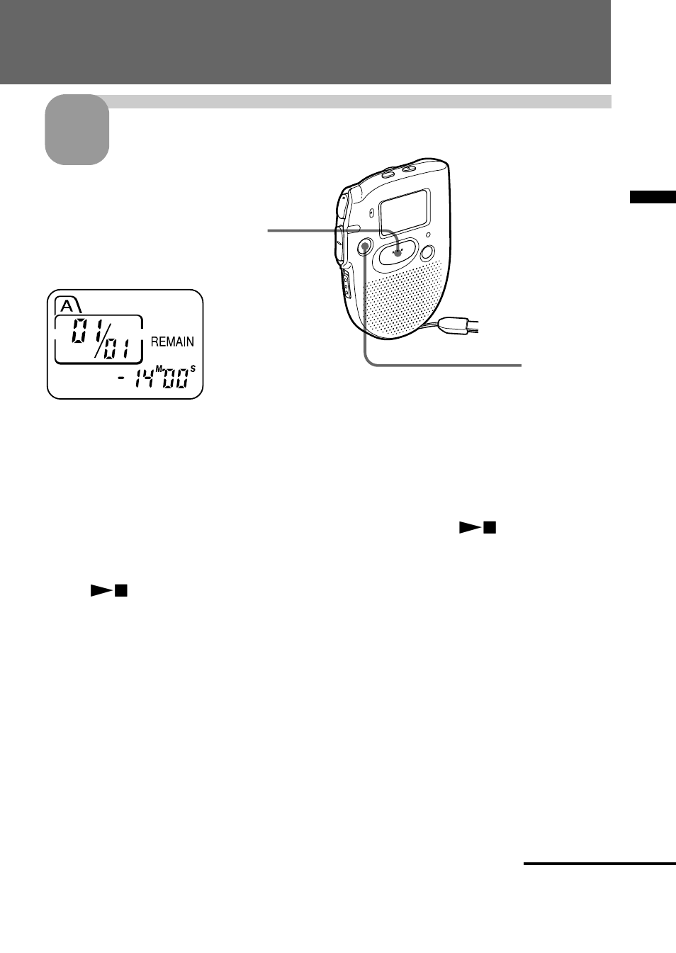 Stop recording | Sony ICD-57 User Manual | Page 11 / 36