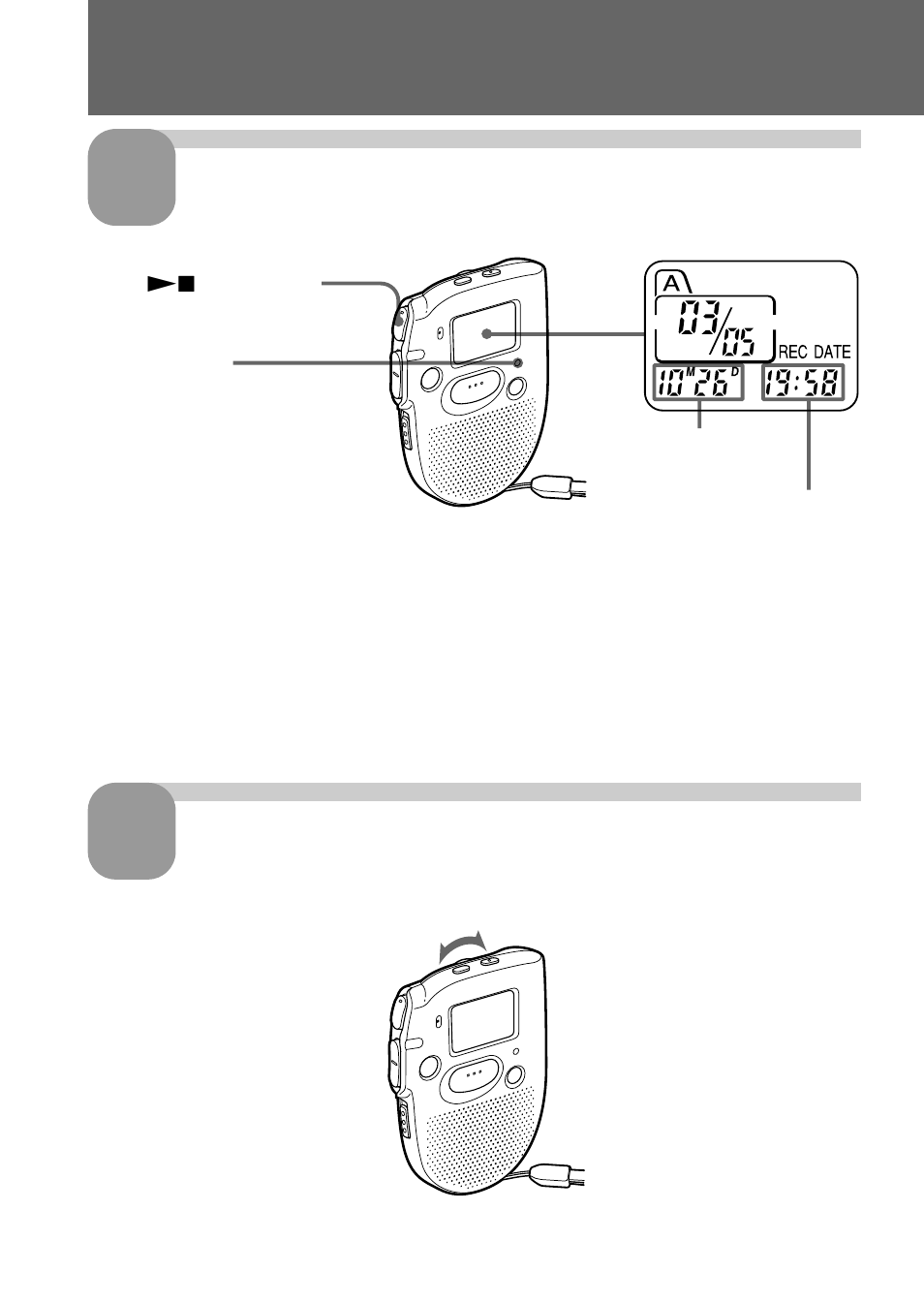 Start playback, Adjust the volume | Sony ICD-57 User Manual | Page 14 / 36