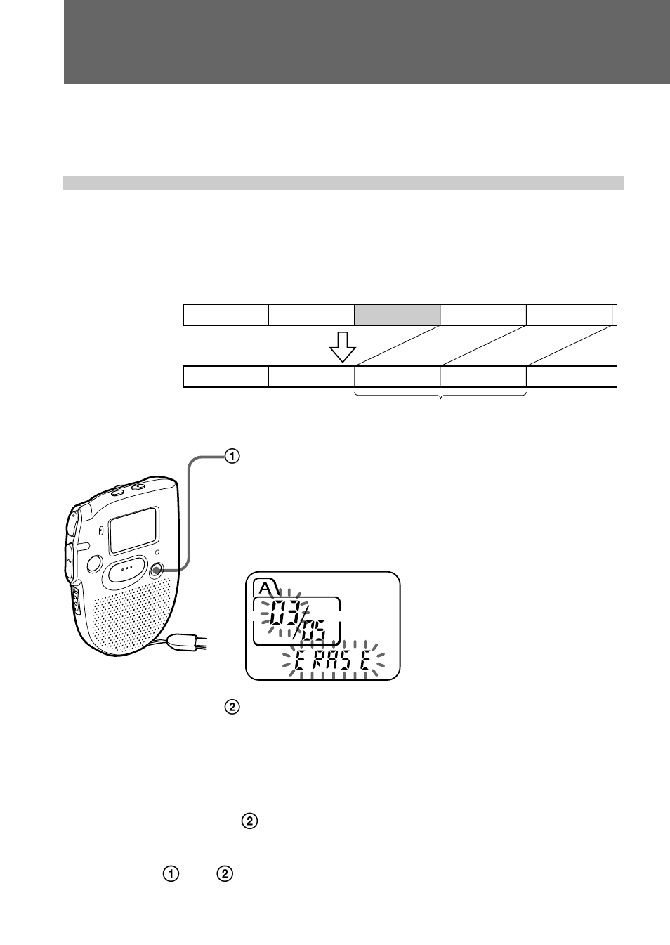 Erasing messages, Erasing messages one by one | Sony ICD-57 User Manual | Page 16 / 36