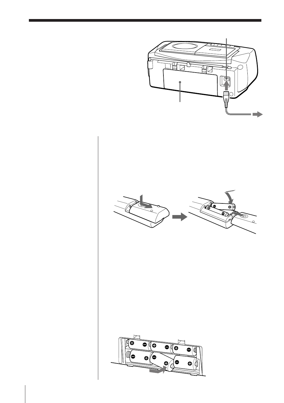 Choosing the power sources | Sony CFD-V35 User Manual | Page 19 / 28