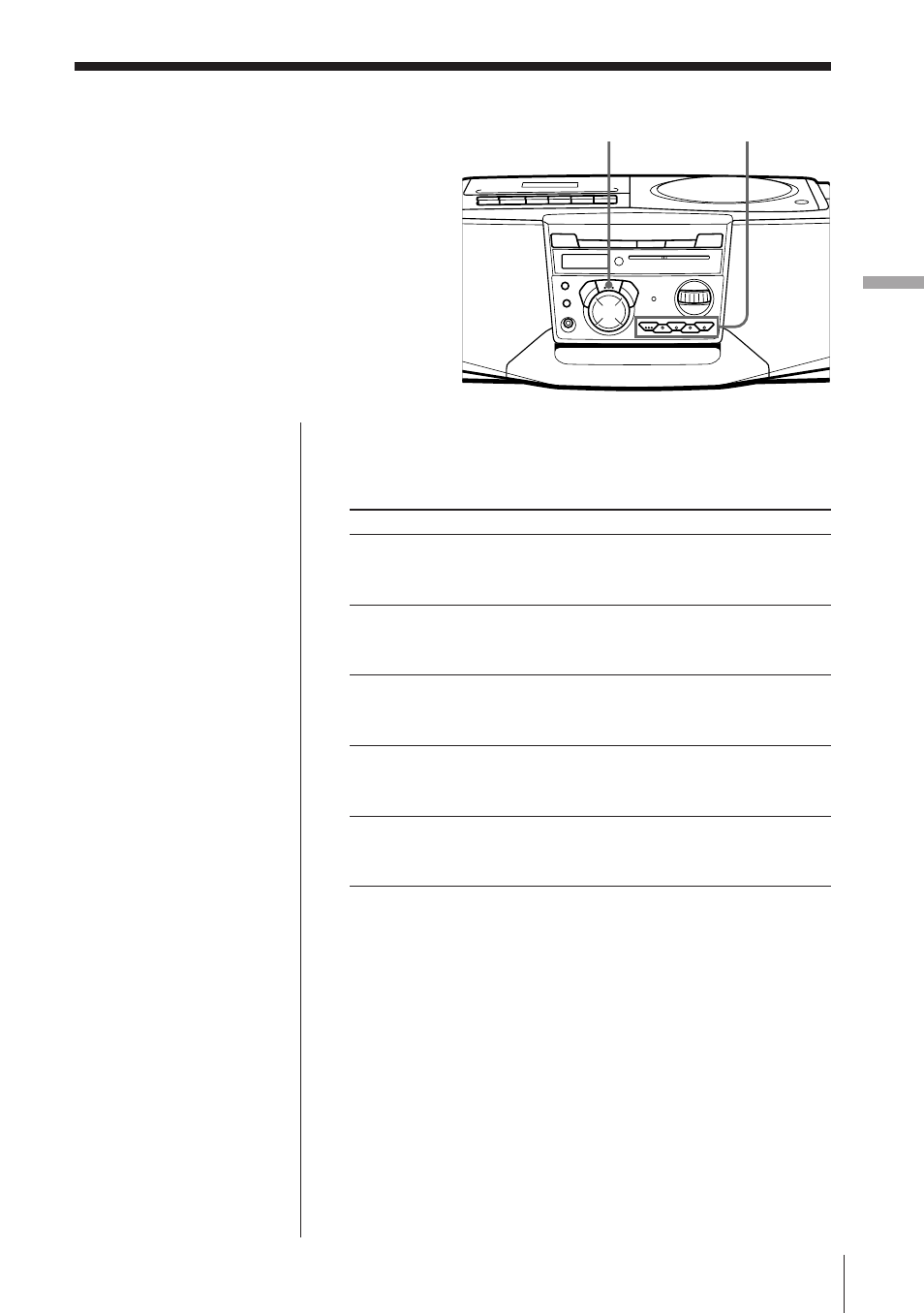 Adjusting the sound emphasis | Sony CFD-V35 User Manual | Page 20 / 28
