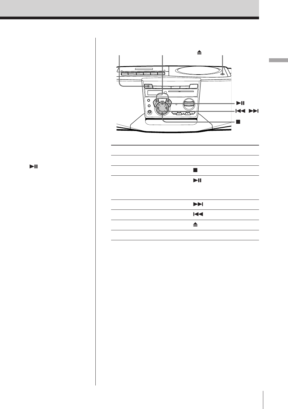 Basic operations 5 | Sony CFD-V35 User Manual | Page 6 / 28