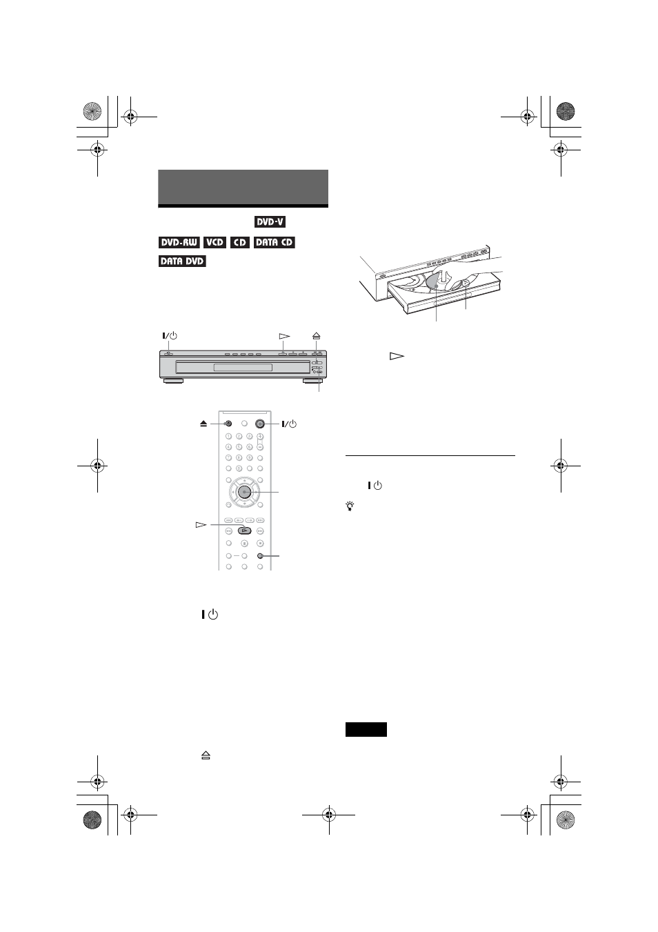 L0 - playing discs, L1 - playing discs, Playing discs | N (24), On (24) | Sony DVP-NC60P User Manual | Page 24 / 76