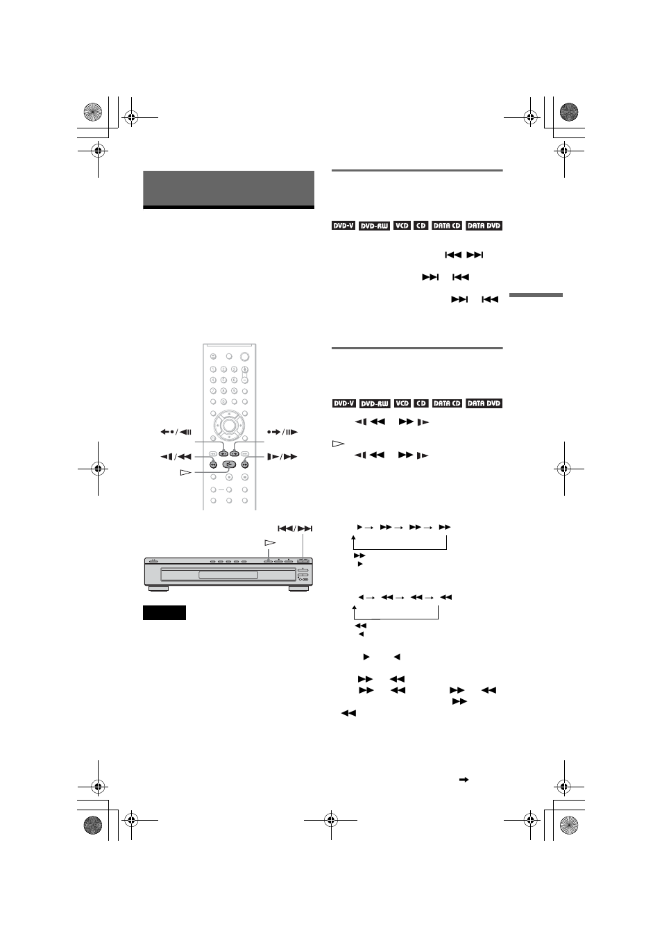 L0 - searching for a scene, Searching for a scene, Searching for a particular point on a disc | Sony DVP-NC60P User Manual | Page 35 / 76