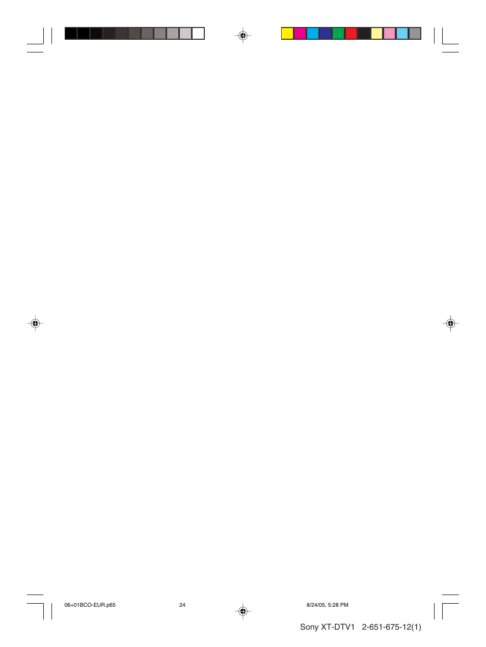 Sony XT-DTV1 User Manual | Page 122 / 123