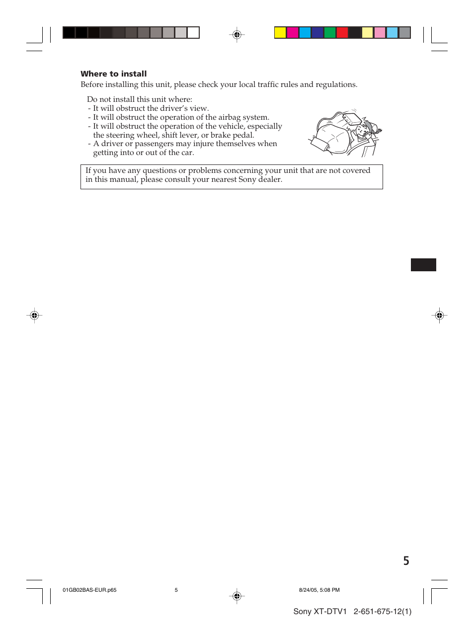 Sony XT-DTV1 User Manual | Page 5 / 123