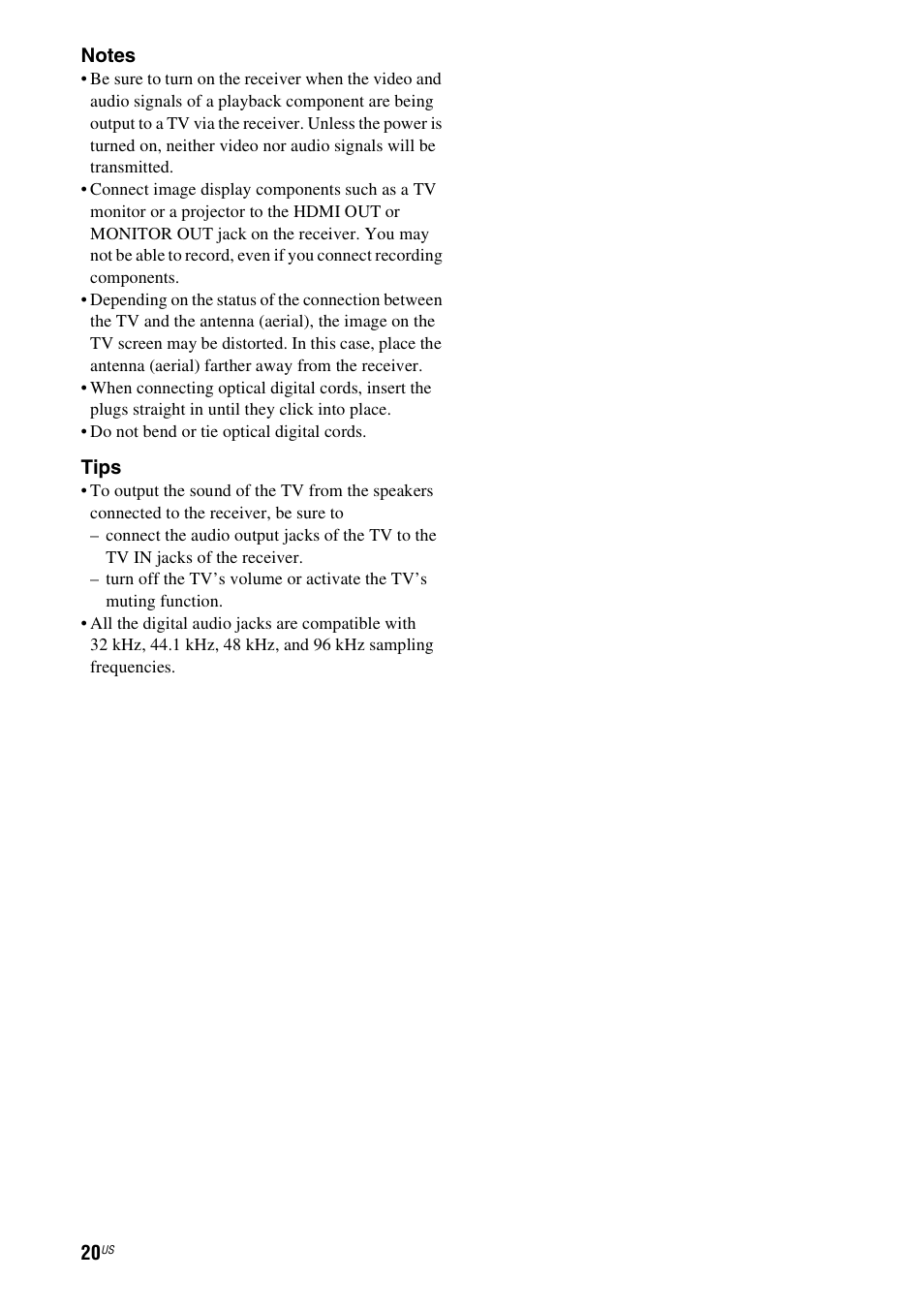 Sony STR-DG820 User Manual | Page 20 / 108