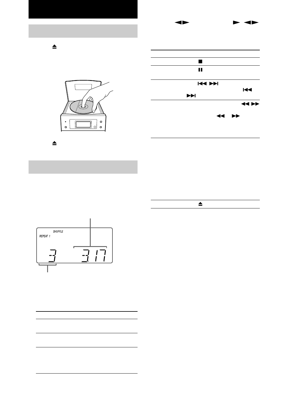 Loading the cd, Playing the cd | Sony CMT-EP404 User Manual | Page 8 / 24