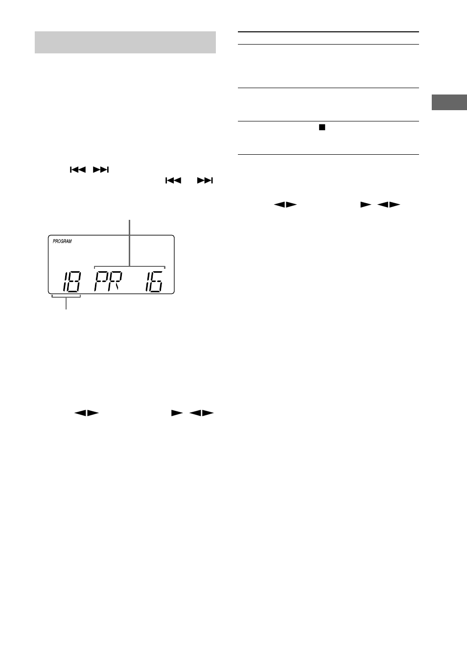 Programing the cd tracks — program play, Programing the cd tracks | Sony CMT-EP404 User Manual | Page 9 / 24