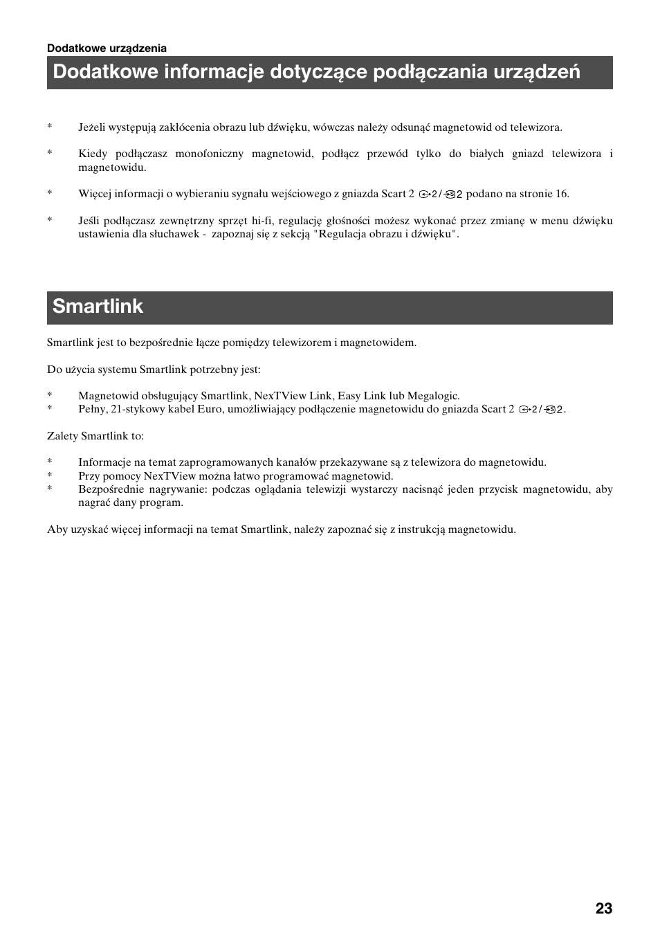Smartlink | Sony FD Trinitron KV-32FX65 K User Manual | Page 103 / 108
