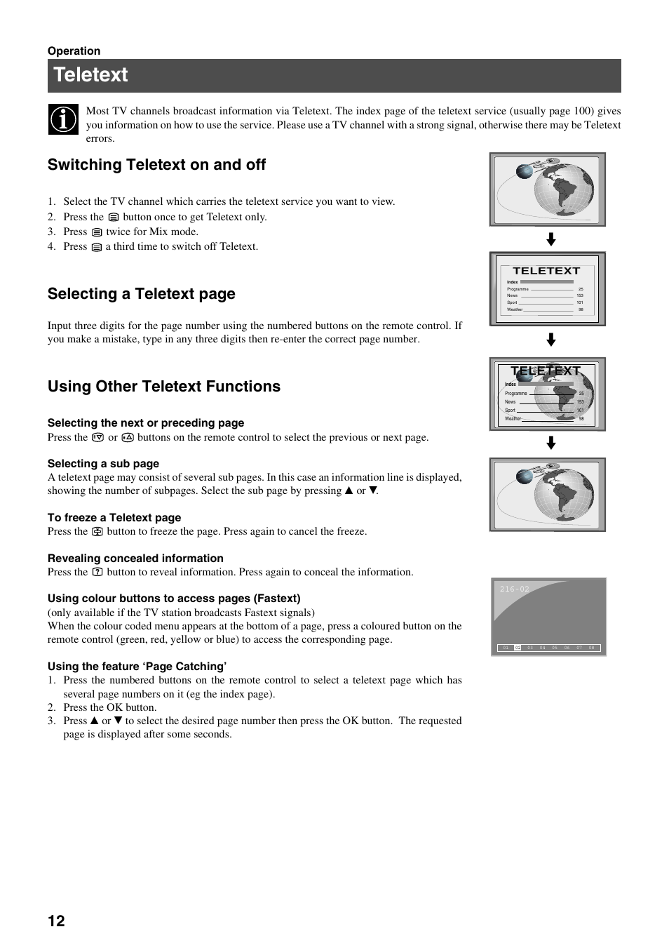 Teletext, Switching teletext on and off, Selecting a teletext page | Using other teletext functions | Sony FD Trinitron KV-32FX65 K User Manual | Page 40 / 108