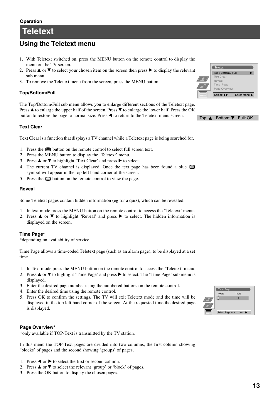 Teletext, Using the teletext menu | Sony FD Trinitron KV-32FX65 K User Manual | Page 41 / 108