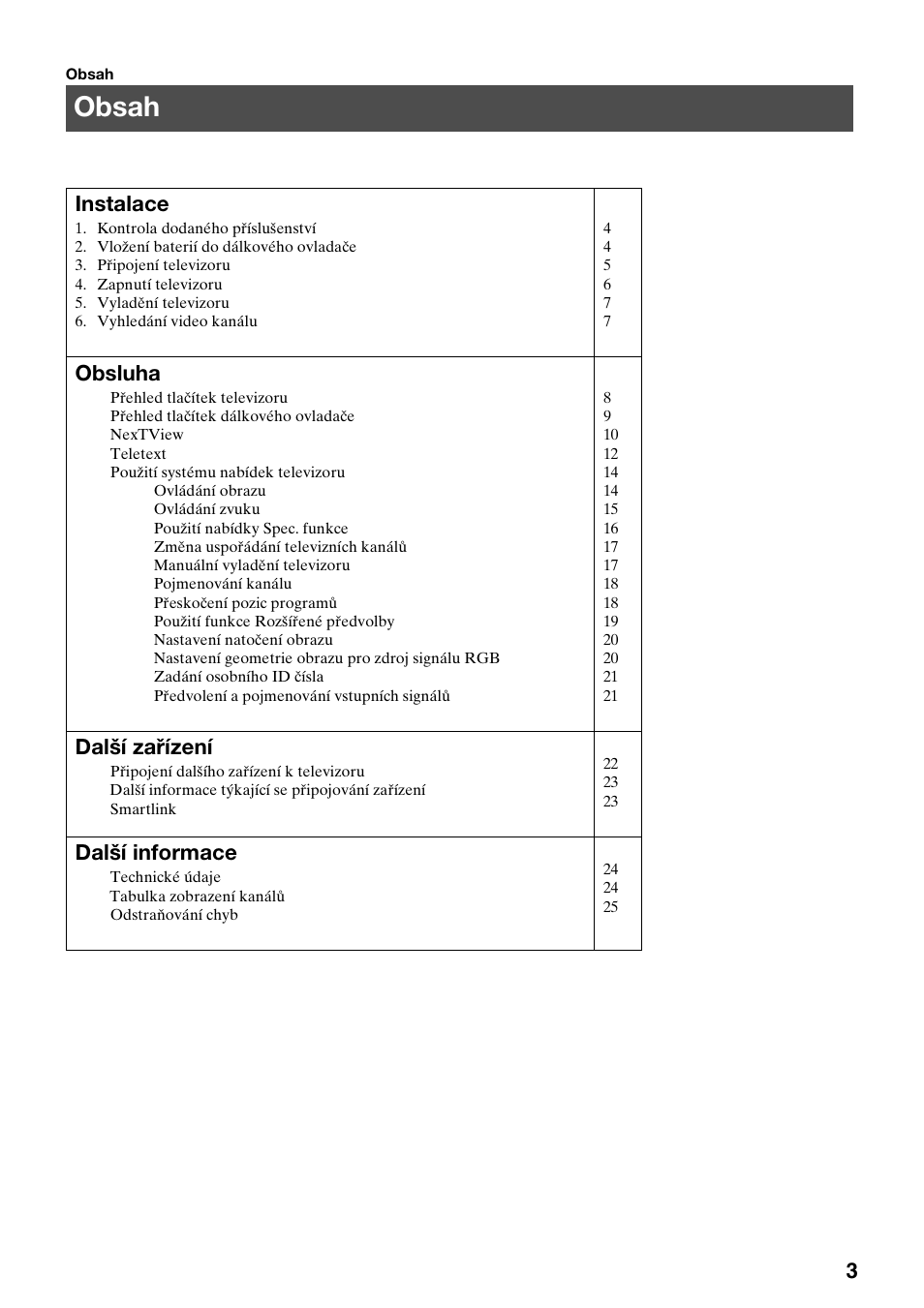 Sony FD Trinitron KV-32FX65 K User Manual | Page 5 / 108