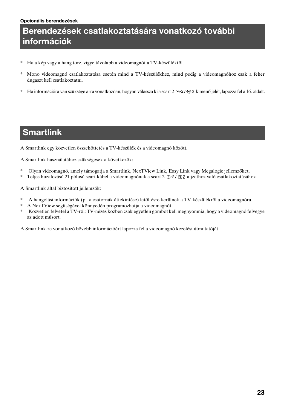 Smartlink | Sony FD Trinitron KV-32FX65 K User Manual | Page 77 / 108
