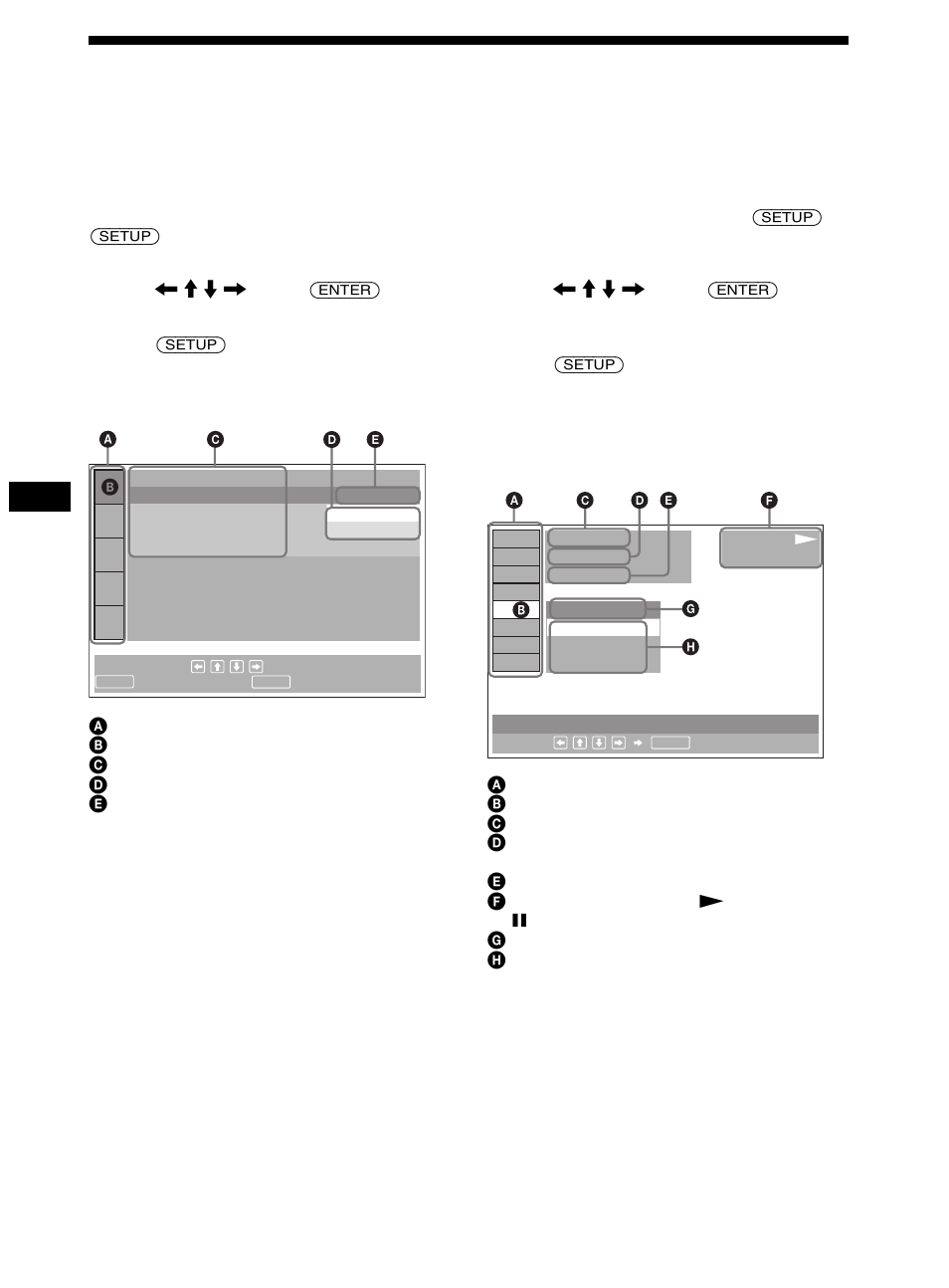 Display dei menu, 10 display dei menu | Sony DVX-11B User Manual | Page 126 / 196