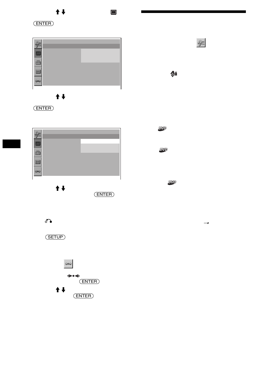 Azzeramento, Impostazione lingua, Impostazione della lingua per il display o per | L’audio — imp, E la lingua, Te di ripristin | Sony DVX-11B User Manual | Page 142 / 196