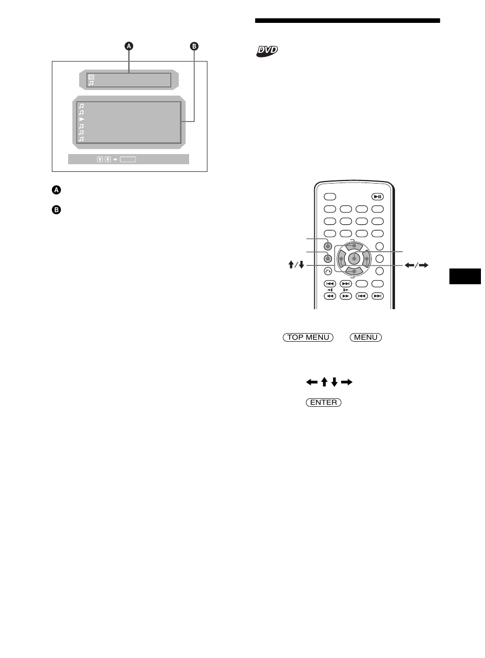 Menu's op dvd's gebruiken, Display-items in de lijst, Beeld | Bnamen van tracks/albums, Beelden | Sony DVX-11B User Manual | Page 171 / 196