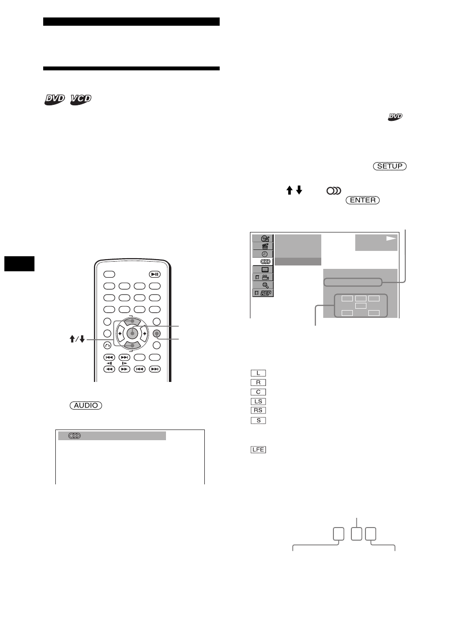 Geluidsregeling, Audiokanalen wijzigen, Dolby digital 3 / 2 | Programma-indeling controleren | Sony DVX-11B User Manual | Page 174 / 196