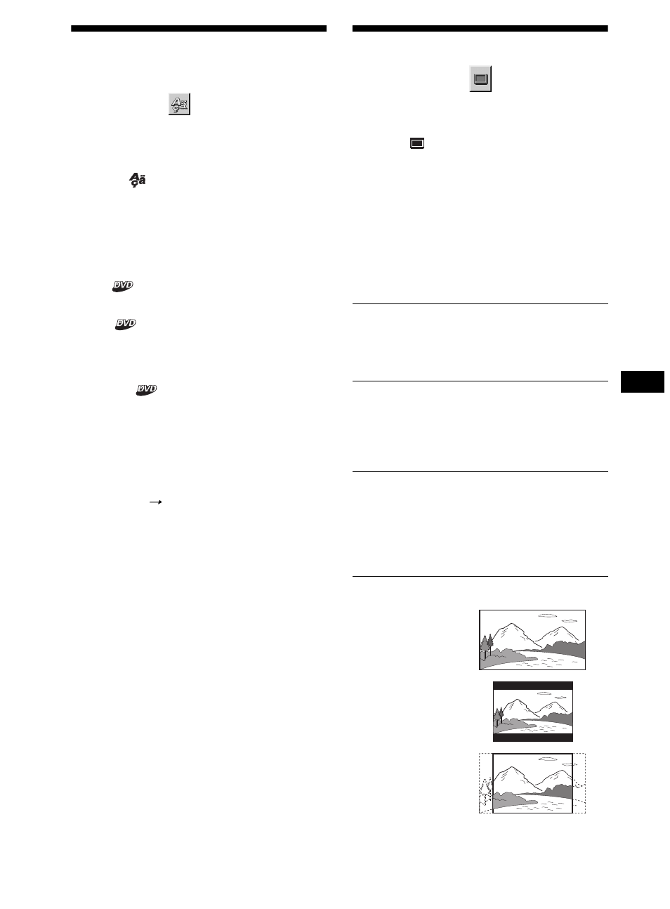 Weergegeven taal of geluidsspoor instellen, Taal instellen, Het scherm instellen | Scherm instellen, Selecteren, 27 weergegeven taal of geluidsspoor instellen | Sony DVX-11B User Manual | Page 181 / 196