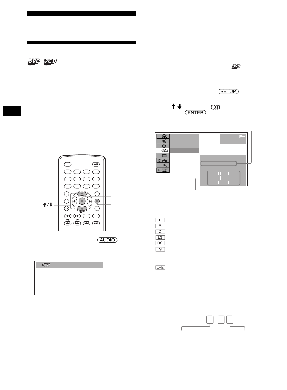 Sound adjustments, Changing the audio channels, Dolby digital 3 / 2 | Checking the program format | Sony DVX-11B User Manual | Page 20 / 196