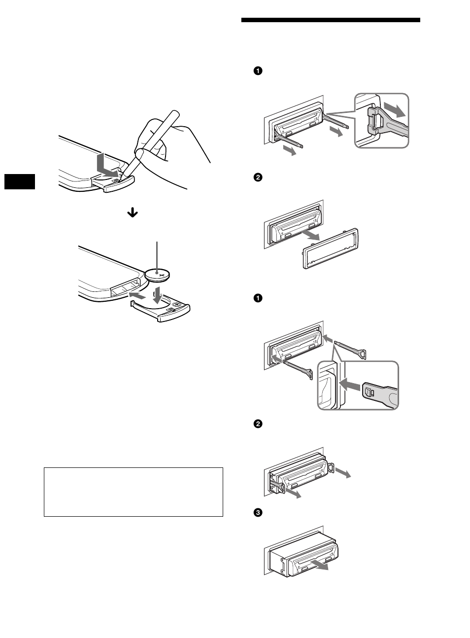 Removing the unit | Sony DVX-11B User Manual | Page 30 / 196