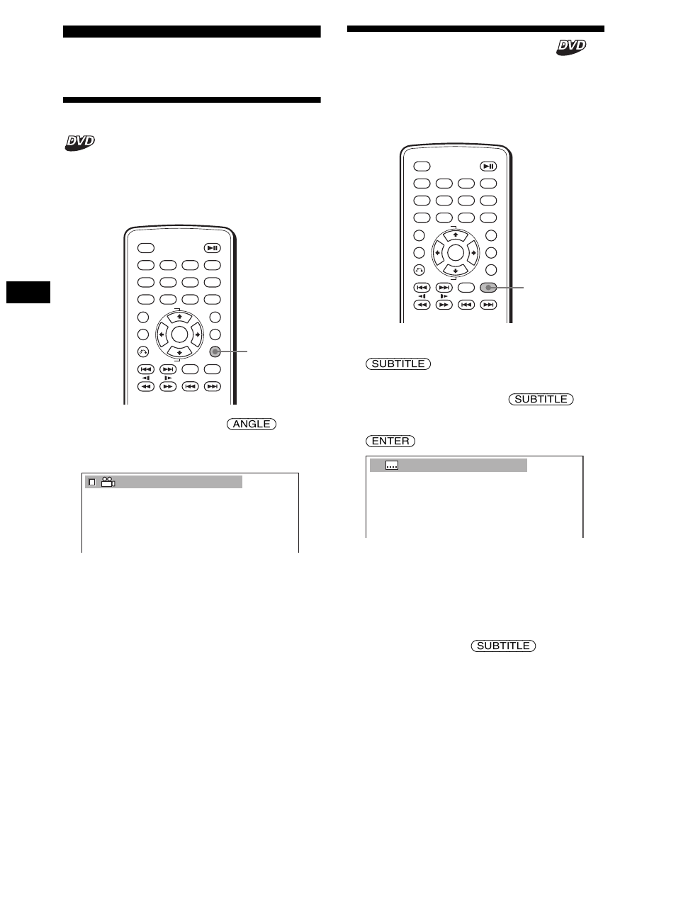 Bildeinstellungen, Wechseln des blickwinkels, Anzeigen der untertitel | Wechseln des blickwinkels anzeigen der untertitel, Seite 22, Seite 22), So blenden sie die untertitel aus | Sony DVX-11B User Manual | Page 60 / 196