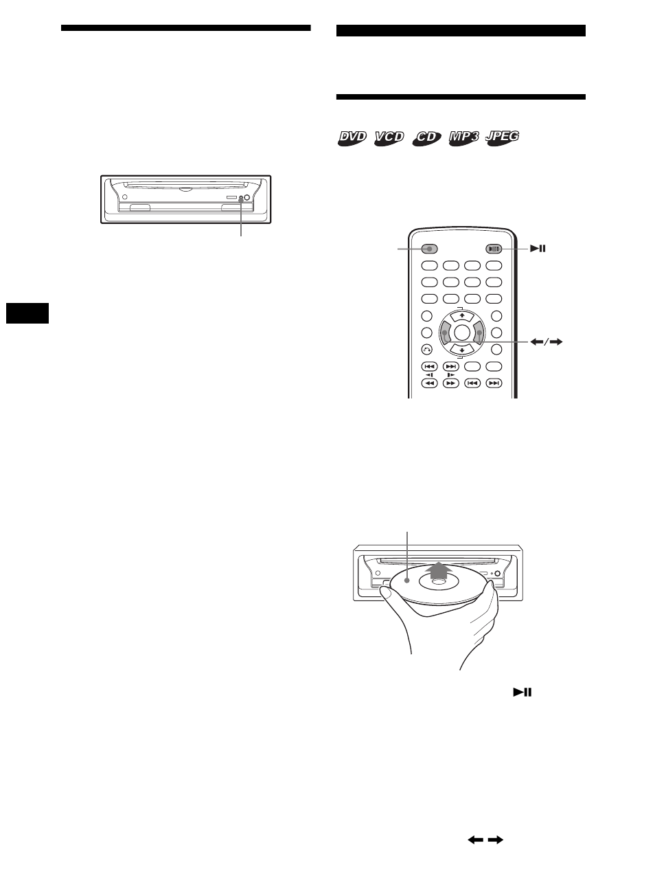 Réinitialisation de l’appareil, Lecteur, Lecture de disques | 12 réinitialisation de l’appareil | Sony DVX-11B User Manual | Page 90 / 196