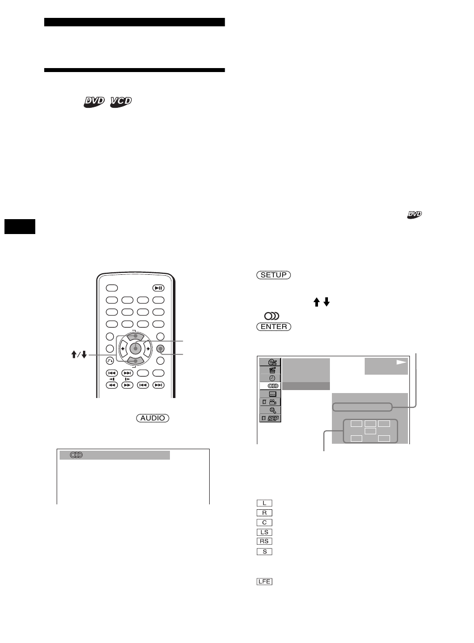 Réglages du son, Modifications des canaux audio, Vérification du format du programme | Sony DVX-11B User Manual | Page 98 / 196