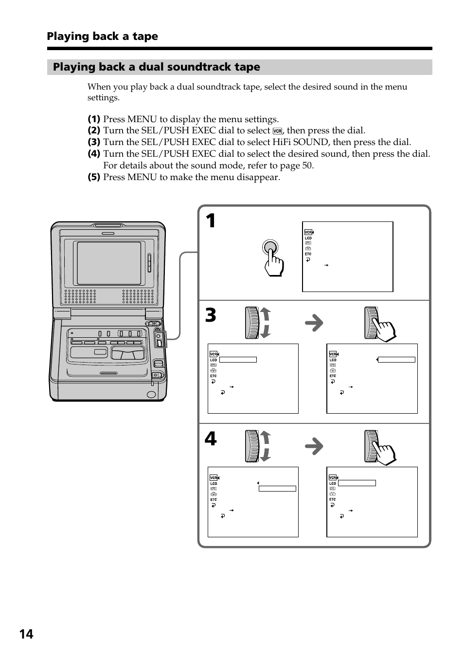 Sony GV-D800 User Manual | Page 14 / 76