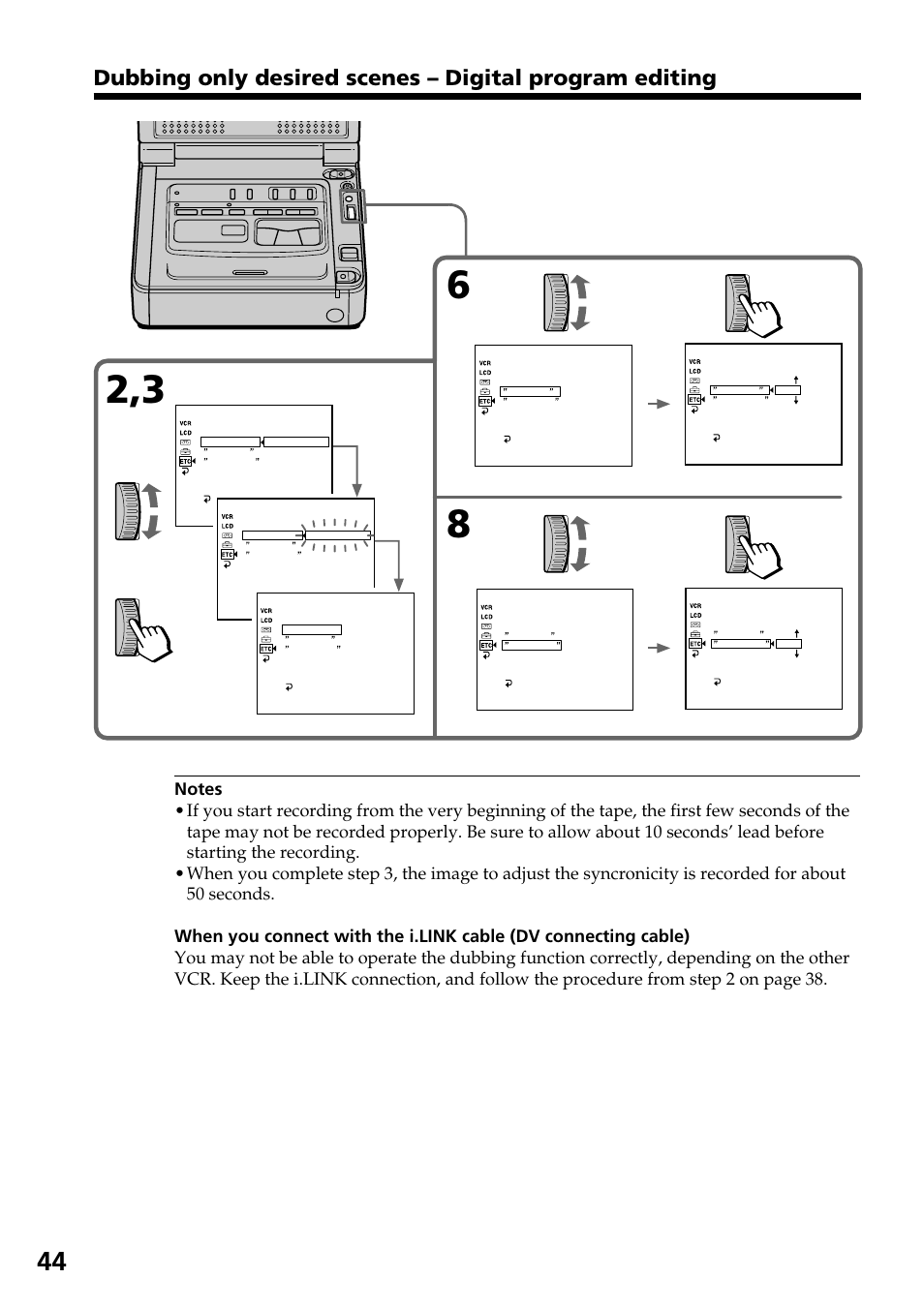 Sony GV-D800 User Manual | Page 44 / 76