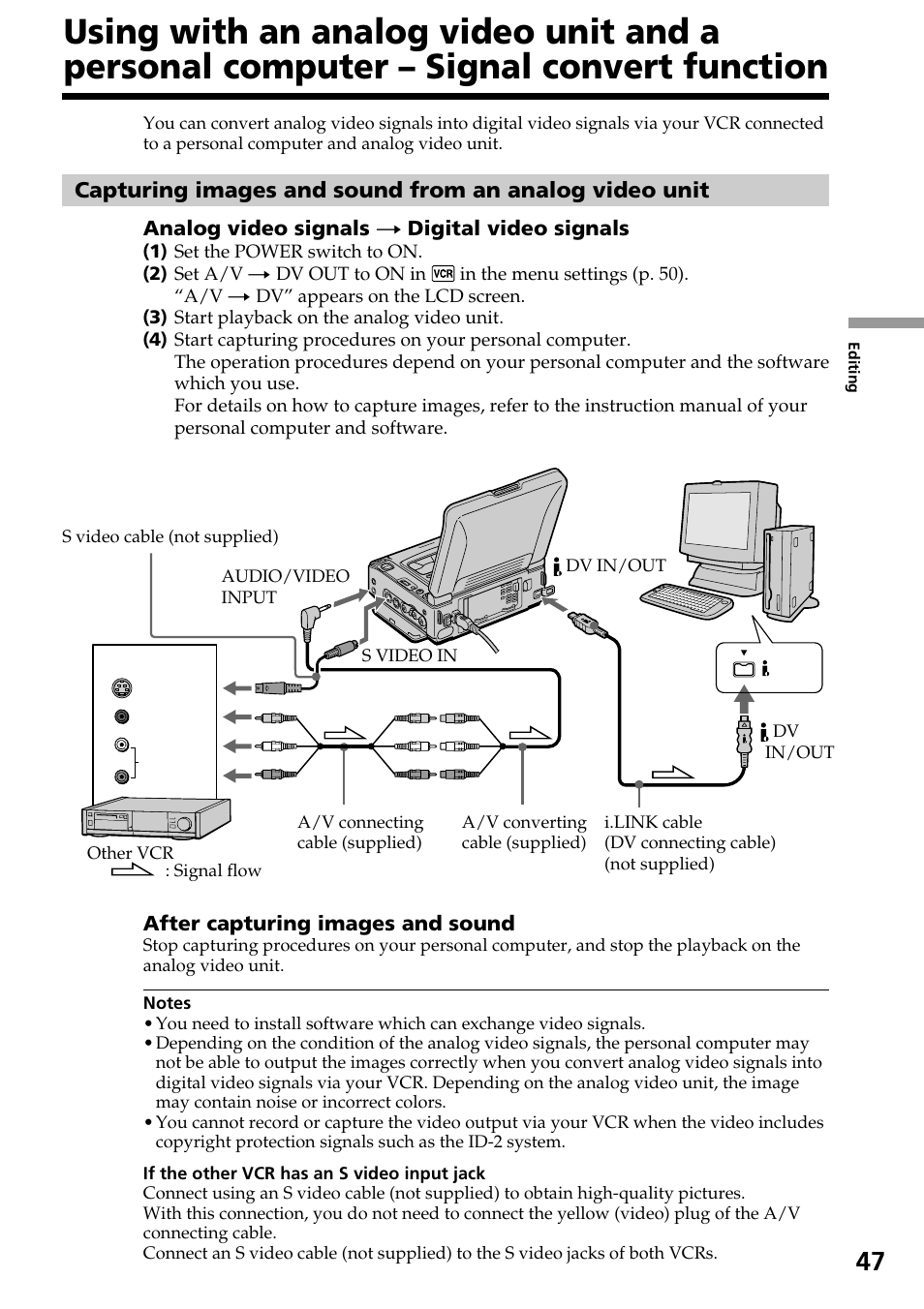 Sony GV-D800 User Manual | Page 47 / 76