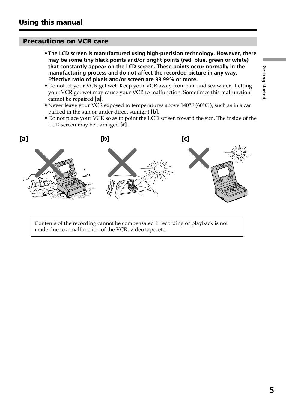 Sony GV-D800 User Manual | Page 5 / 76