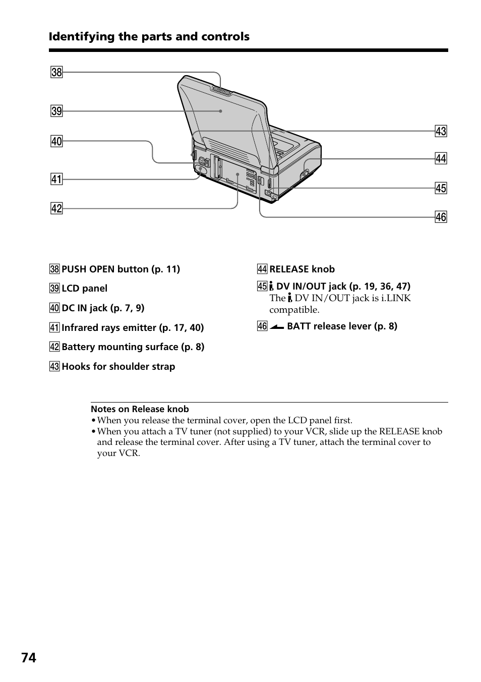 Sony GV-D800 User Manual | Page 74 / 76