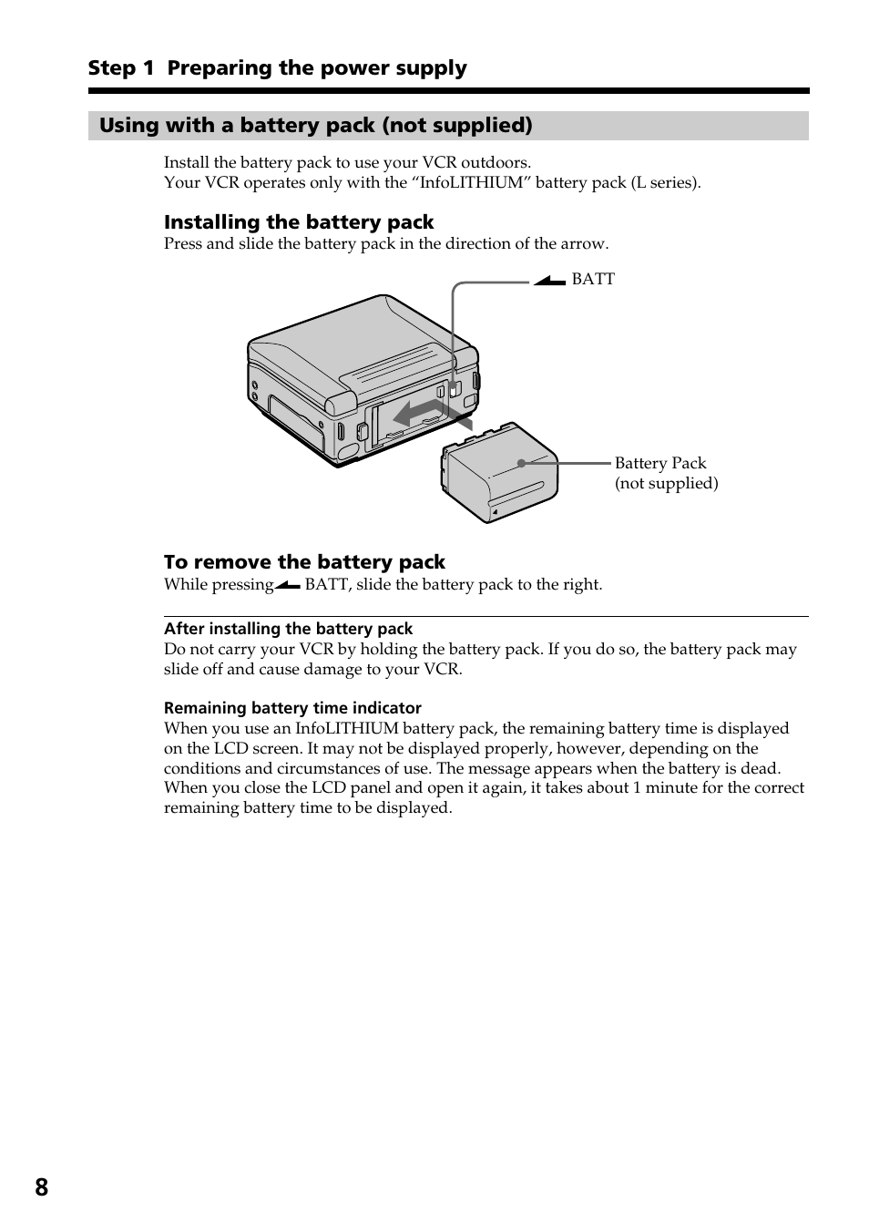 Sony GV-D800 User Manual | Page 8 / 76