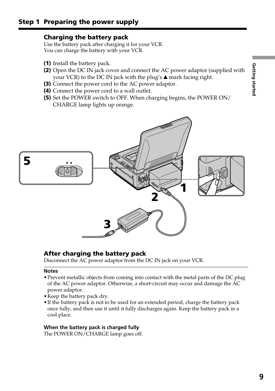 Sony GV-D800 User Manual | Page 9 / 76