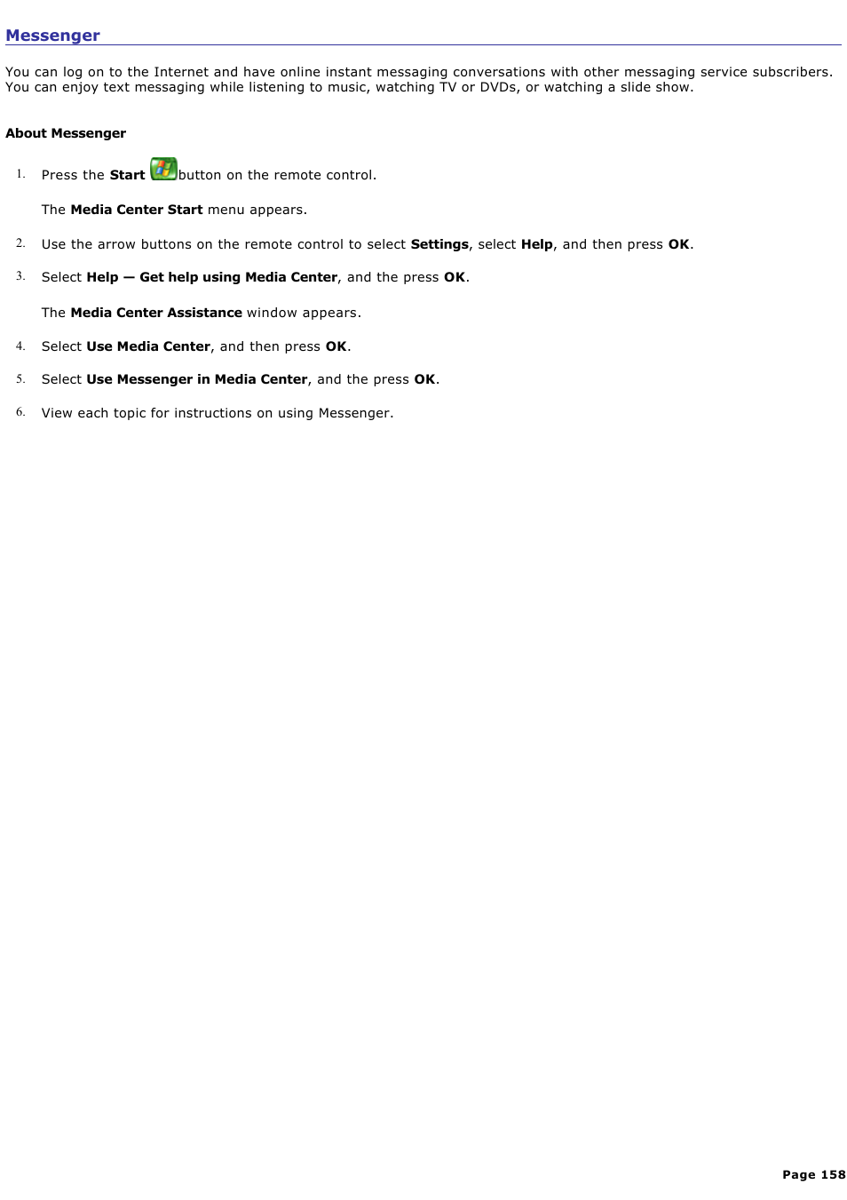 Messenger | Sony VAIO VGCRB40 User Manual | Page 158 / 243