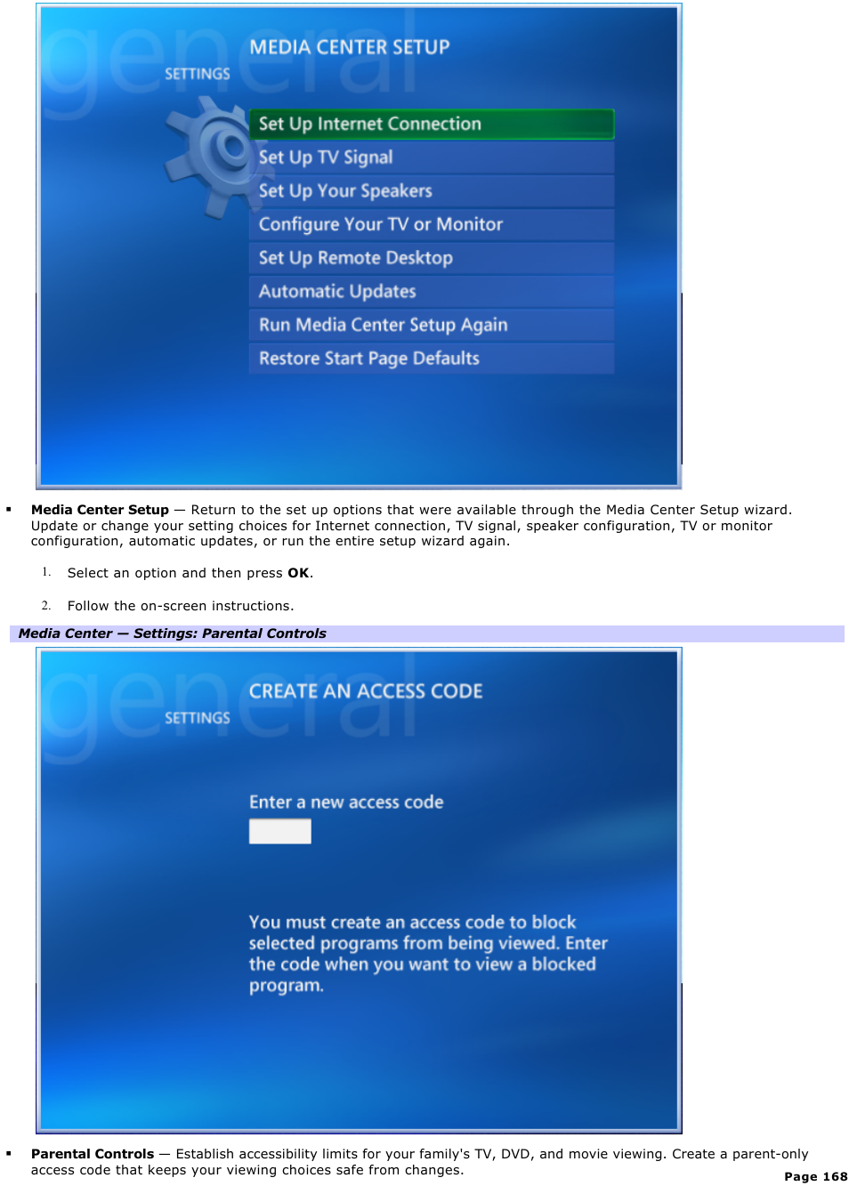 Sony VAIO VGCRB40 User Manual | Page 168 / 243