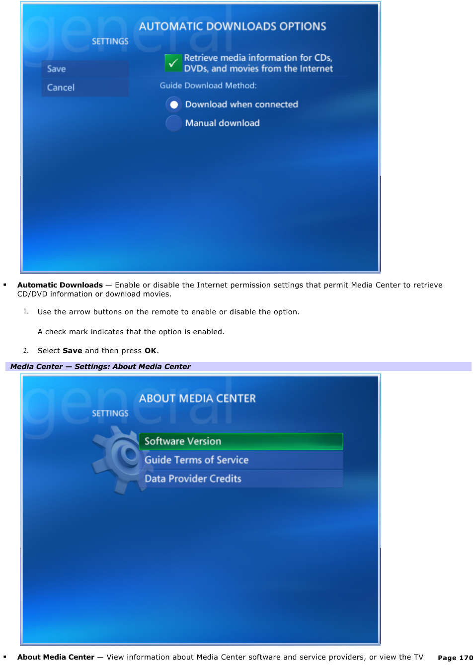 Sony VAIO VGCRB40 User Manual | Page 170 / 243