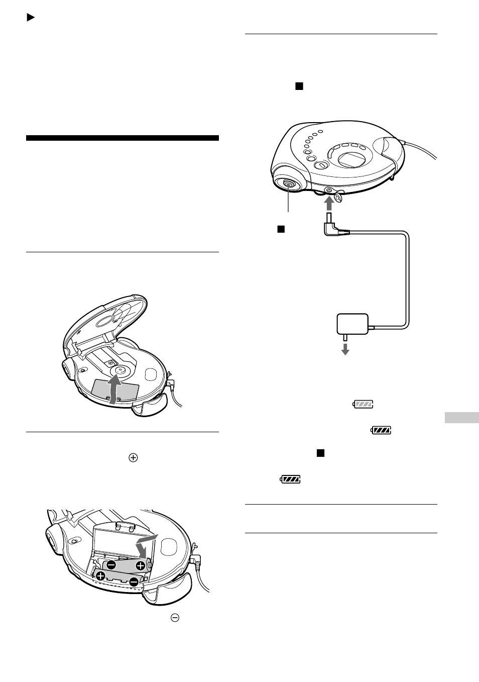 Connecting to a power source, Using the rechargeable batteries | Sony D-FS601 User Manual | Page 21 / 32