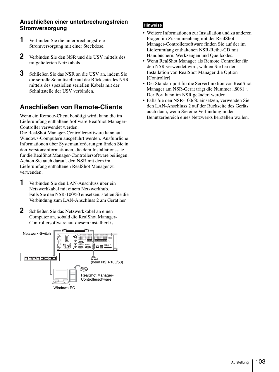 Anschließen von remote-clients | Sony Security Camera User Manual | Page 103 / 204