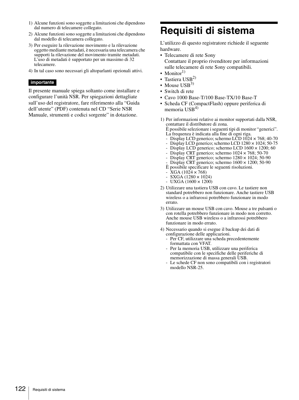 Requisiti di sistema | Sony Security Camera User Manual | Page 122 / 204