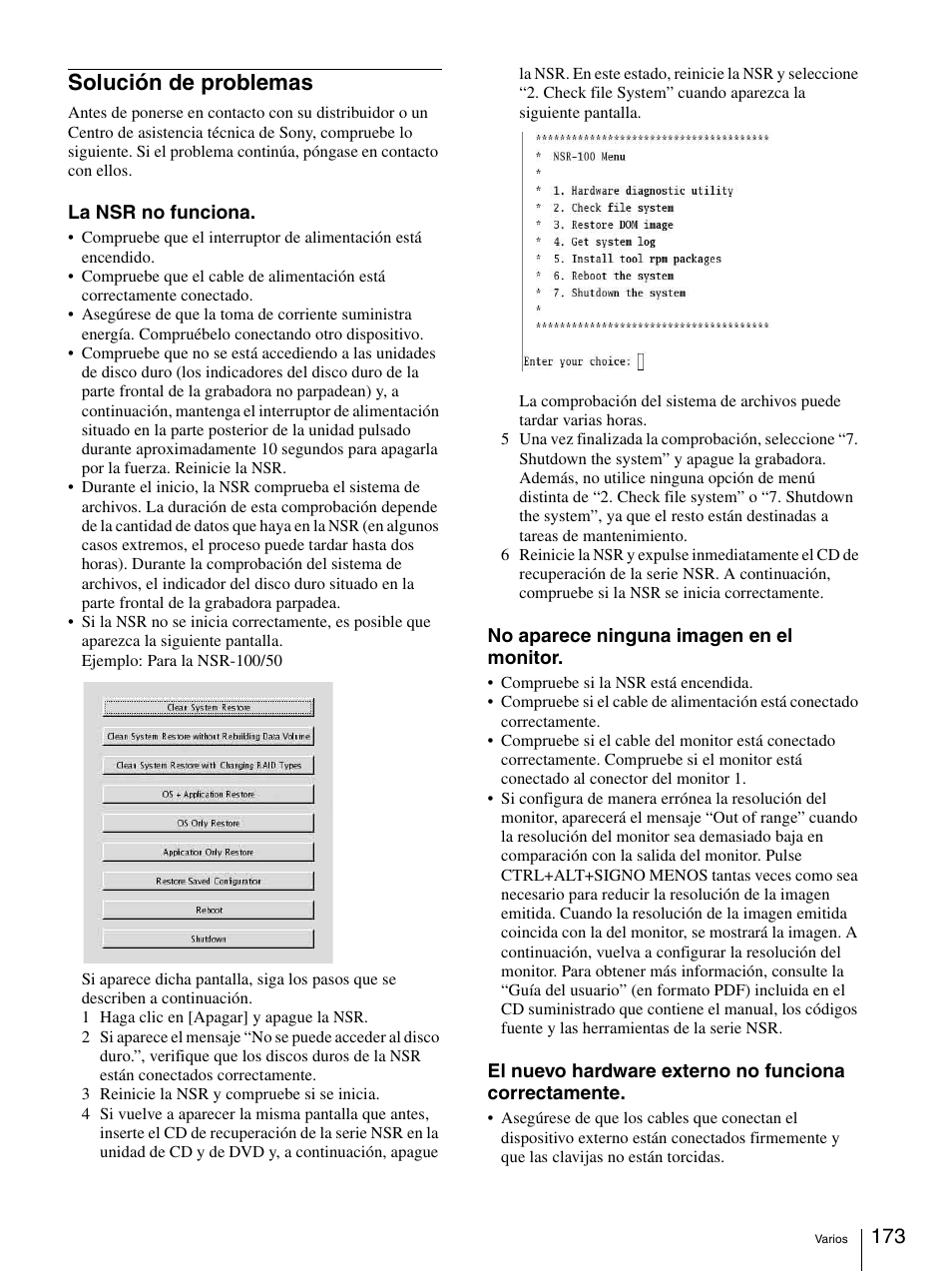 Solución de problemas | Sony Security Camera User Manual | Page 173 / 204